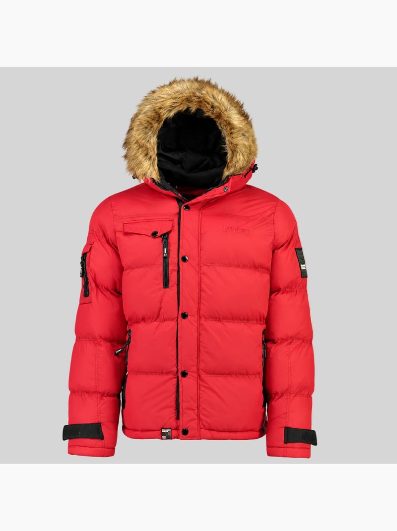 Casaco acolchoado com capuz bonap – geographical norway Vermelho - Kiabi
