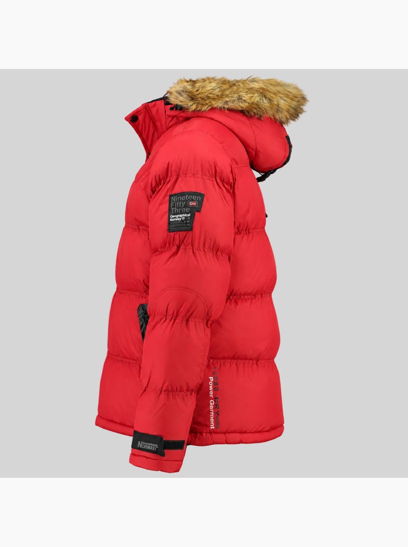 Casaco acolchoado com capuz bonap – geographical norway Vermelho - Kiabi