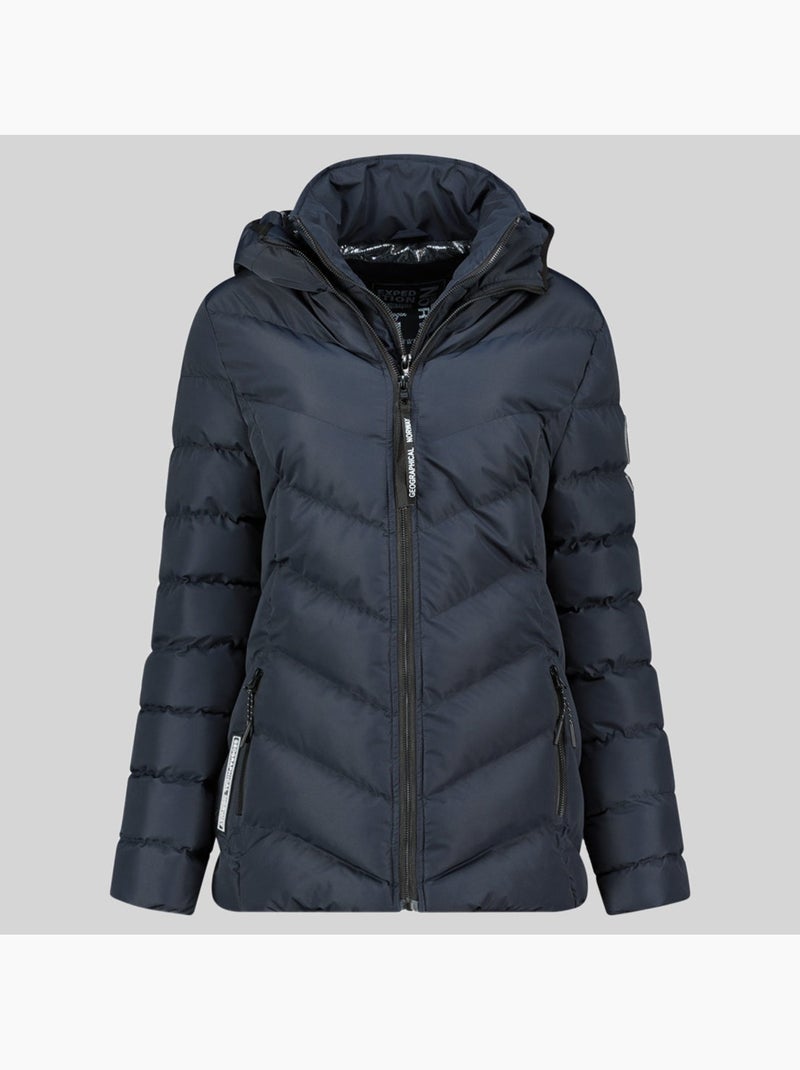 Casaco acolchoado com capuz brace – geographical norway Azul-marinho - Kiabi