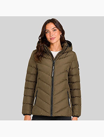Casaco acolchoado com capuz brace – geographical norway