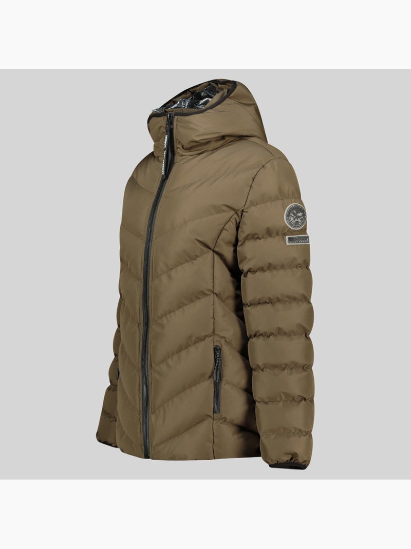 Casaco acolchoado com capuz brace – geographical norway Cáqui - Kiabi