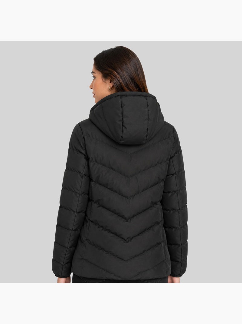 Casaco acolchoado com capuz brace – geographical norway Preto - Kiabi