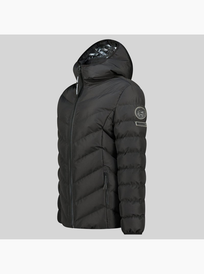 Casaco acolchoado com capuz brace – geographical norway Preto - Kiabi