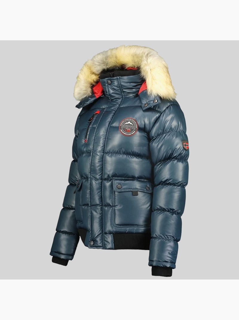 Casaco acolchoado com capuz bugs – geographical norway Azul-marinho - Kiabi