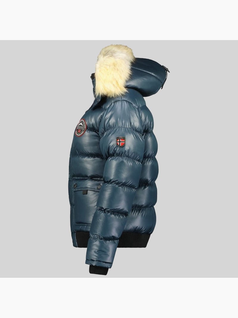 Casaco acolchoado com capuz bugs – geographical norway Azul-marinho - Kiabi