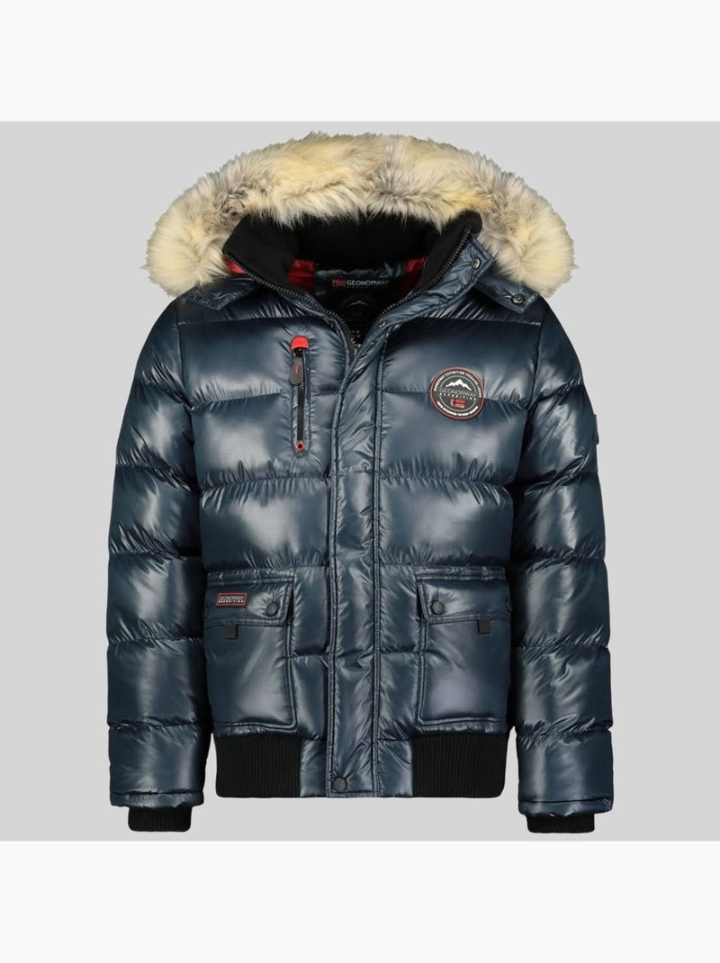 Casaco acolchoado com capuz bugs – geographical norway Azul-marinho - Kiabi