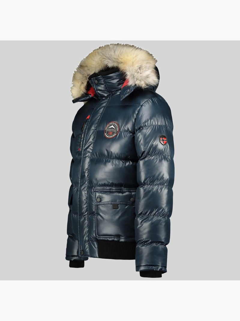 Casaco acolchoado com capuz bugs – geographical norway Azul-marinho - Kiabi