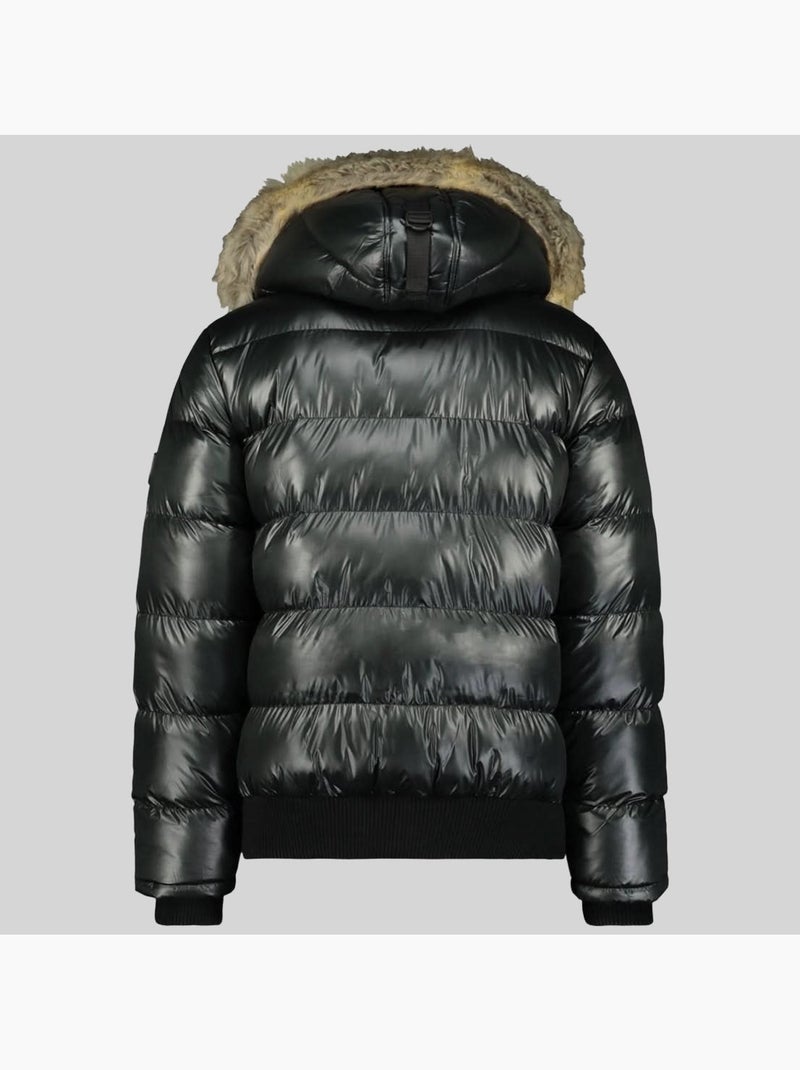 Casaco acolchoado com capuz bugs – geographical norway Preto - Kiabi