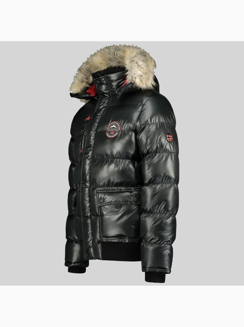 Casaco acolchoado com capuz bugs – geographical norway Preto - Kiabi