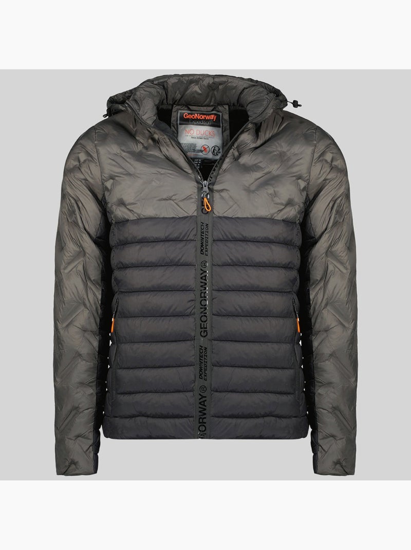 Casaco acolchoado com capuz burator – geographical norway Cinza escuro - Kiabi