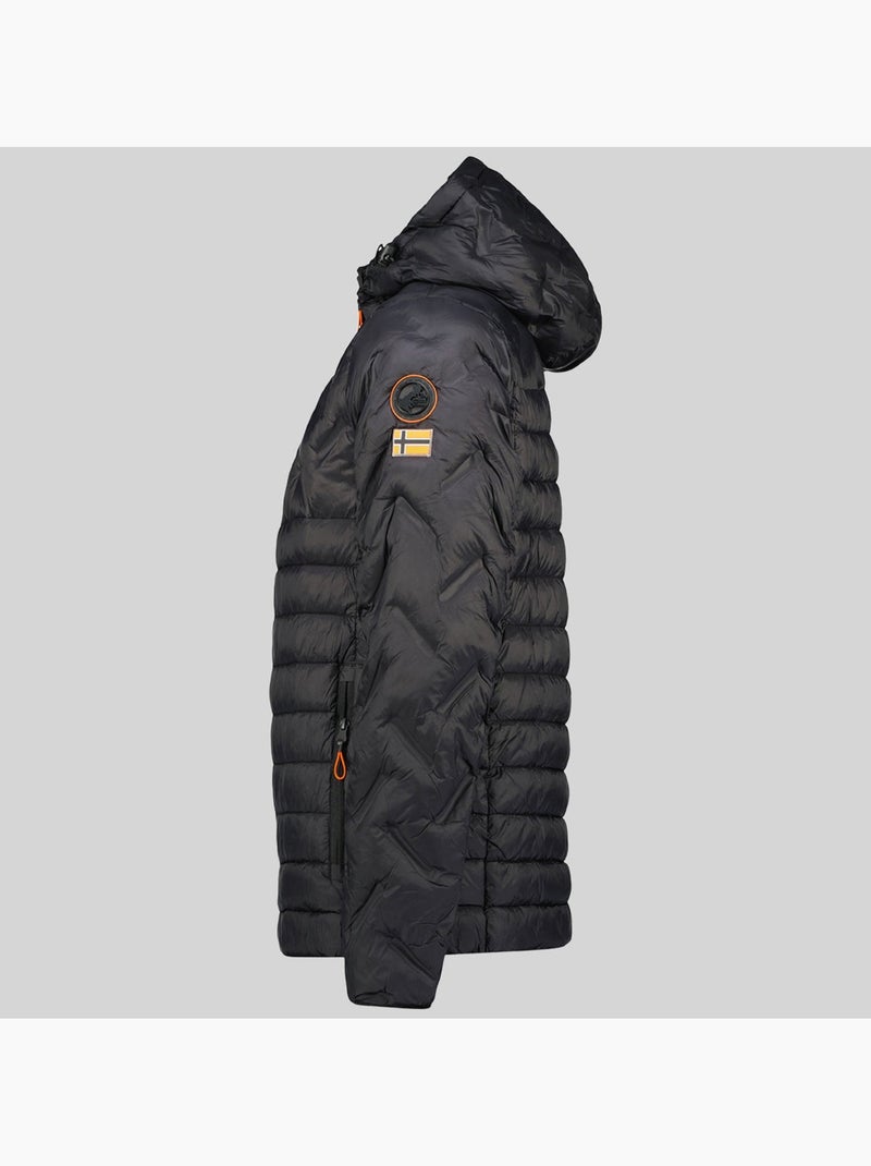 Casaco acolchoado com capuz burator – geographical norway Cinza escuro - Kiabi