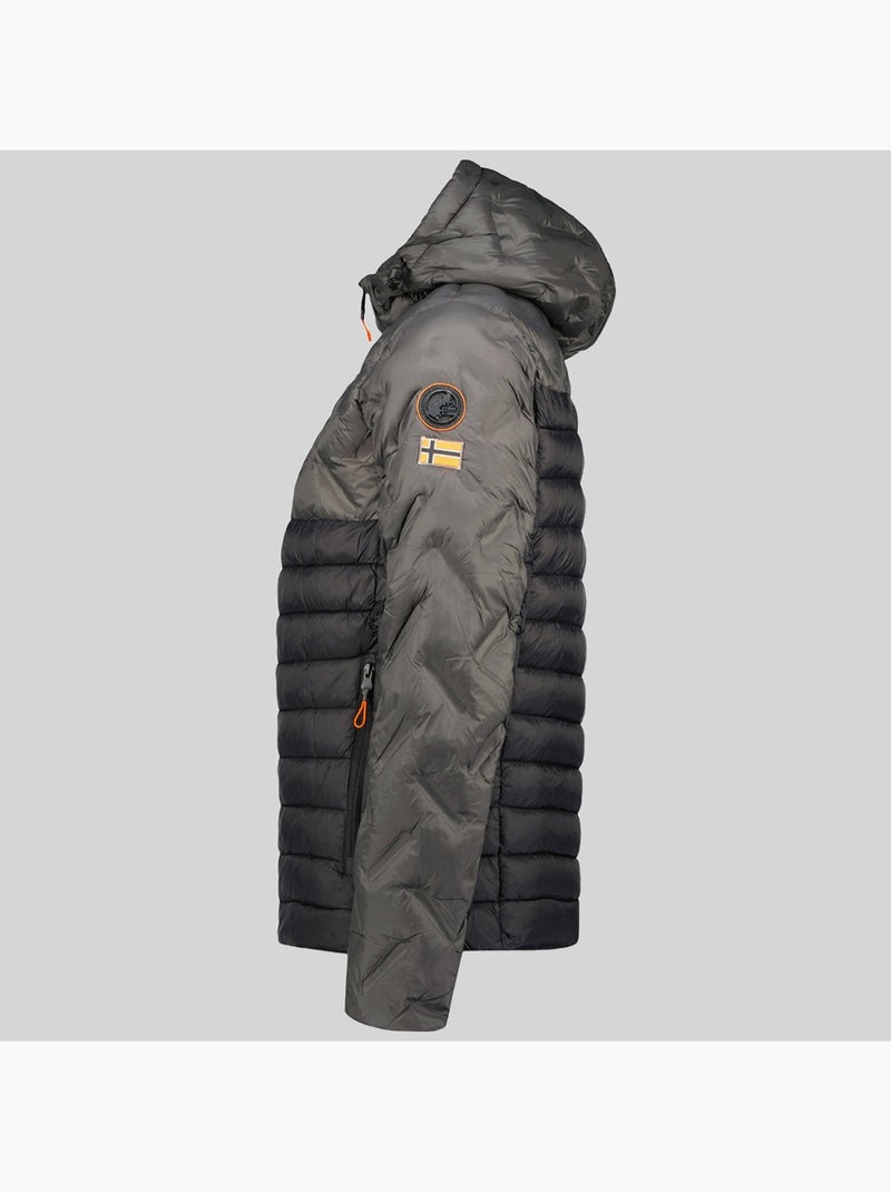 Casaco acolchoado com capuz burator – geographical norway Cinza escuro - Kiabi