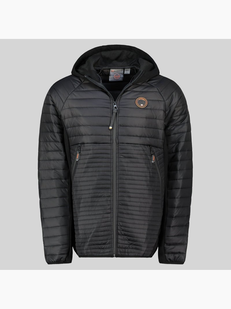 Casaco acolchoado com capuz carno – geographical norway Preto - Kiabi