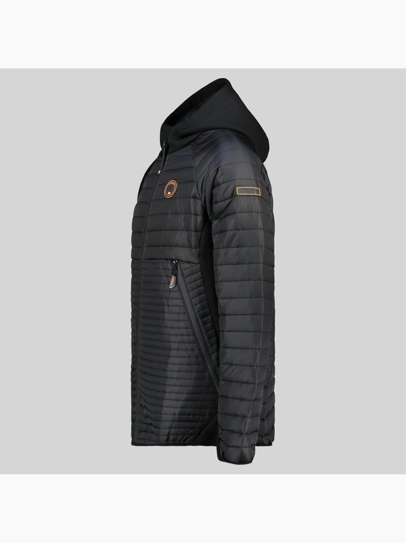 Casaco acolchoado com capuz carno – geographical norway Preto - Kiabi
