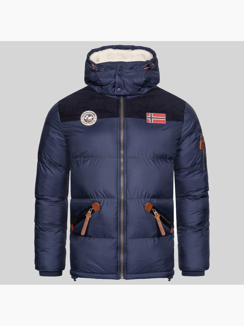 Casaco acolchoado com capuz celian – geographical norway Azul-marinho - Kiabi