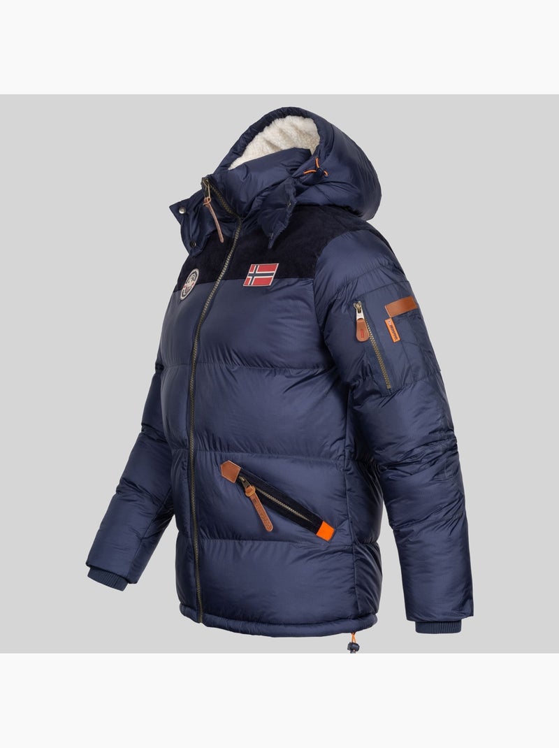 Casaco acolchoado com capuz celian – geographical norway Azul-marinho - Kiabi