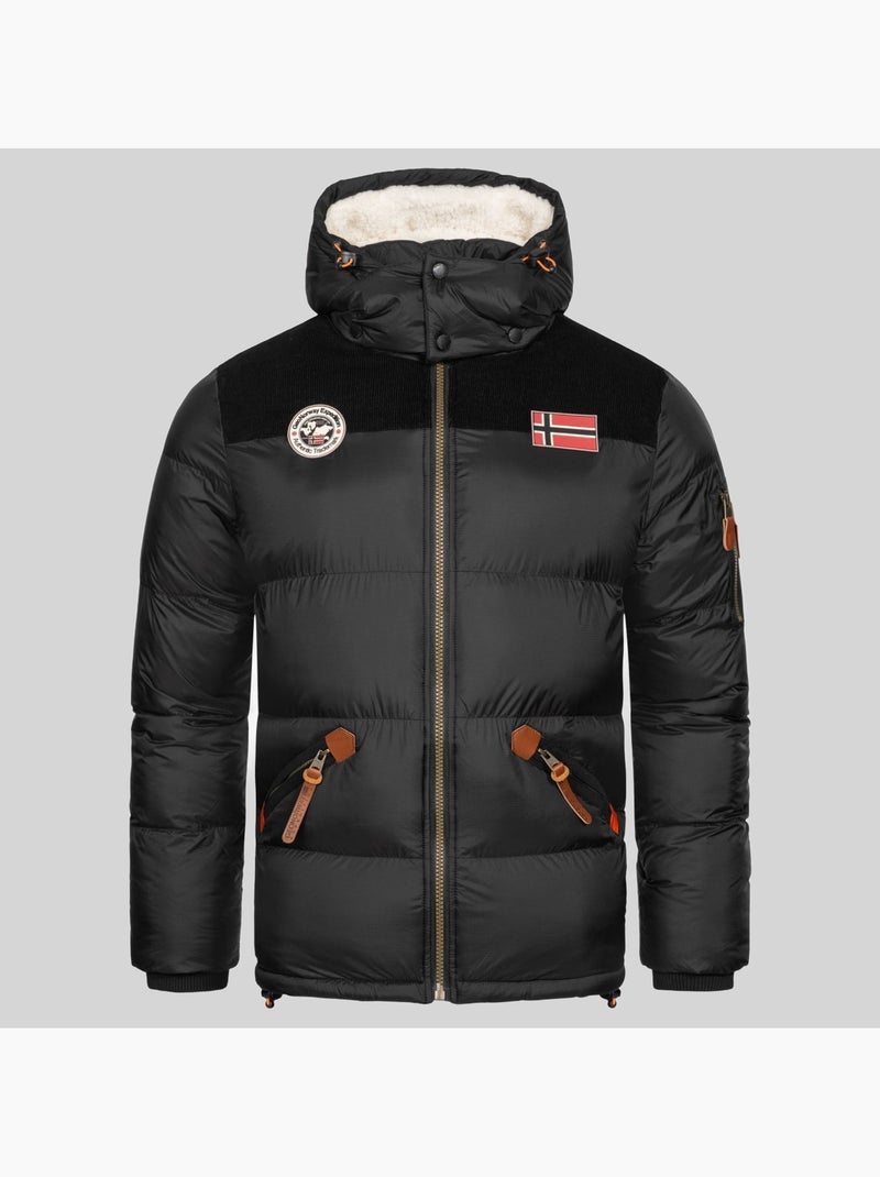 Casaco acolchoado com capuz celian – geographical norway Preto - Kiabi
