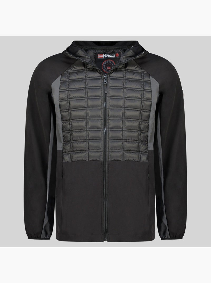Casaco acolchoado com capuz chouki – geographical norway Preto - Kiabi