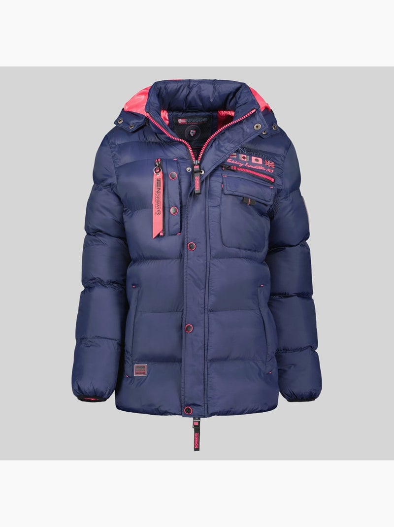 Casaco acolchoado com capuz citernier – geographical norway Azul-marinho - Kiabi