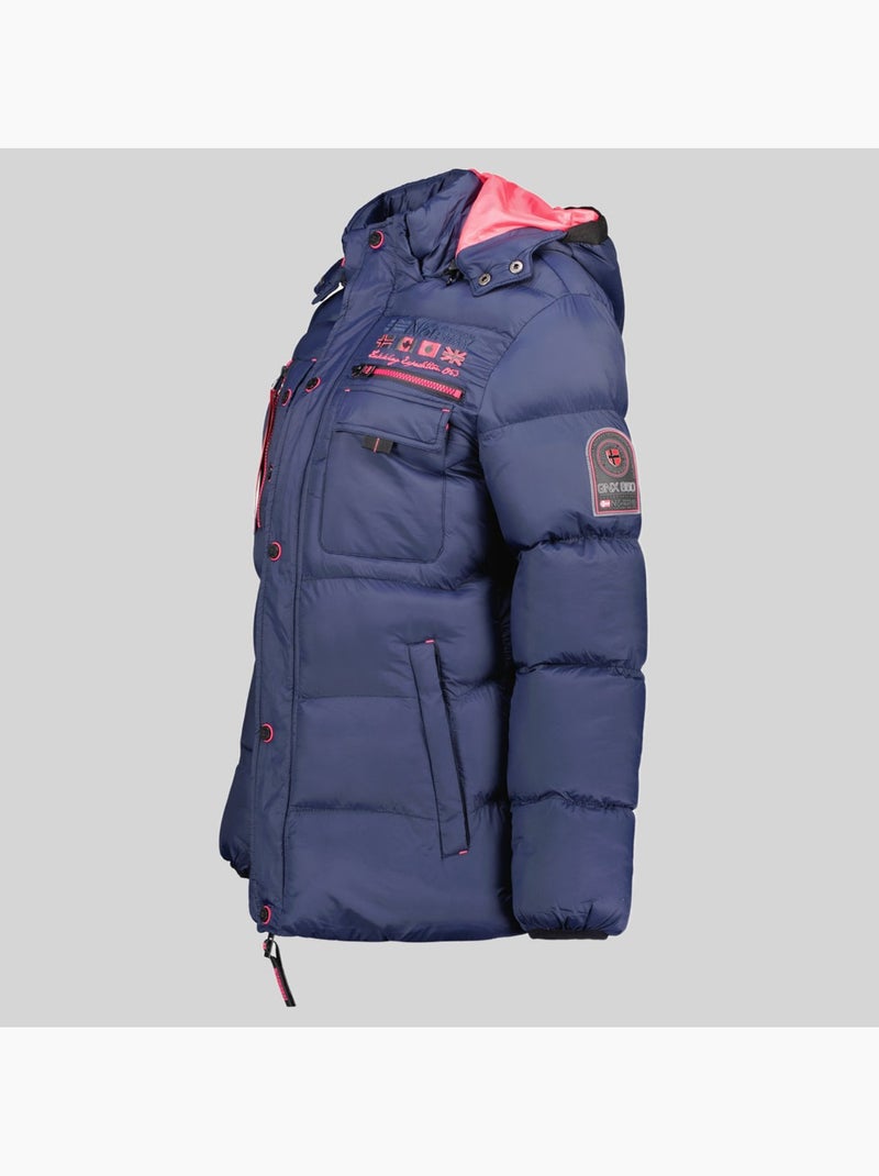 Casaco acolchoado com capuz citernier – geographical norway Azul-marinho - Kiabi