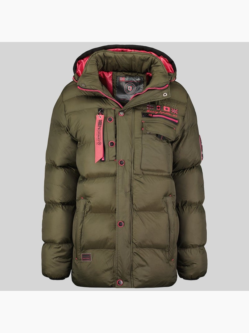 Casaco acolchoado com capuz citernier – geographical norway Cáqui - Kiabi