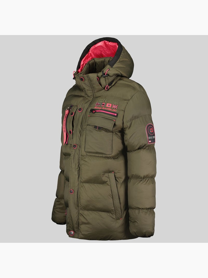 Casaco acolchoado com capuz citernier – geographical norway Cáqui - Kiabi