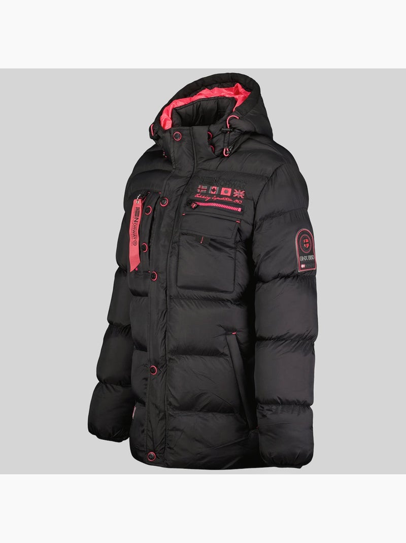 Casaco acolchoado com capuz citernier – geographical norway Preto - Kiabi