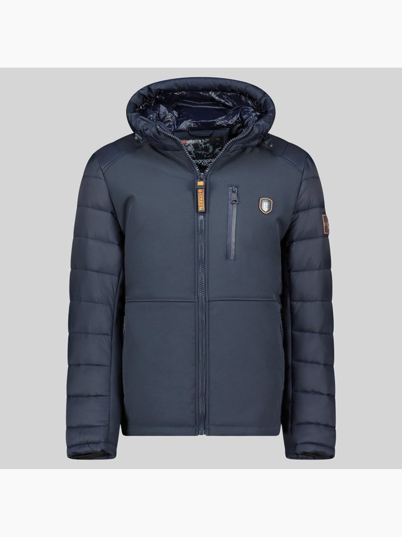 Casaco acolchoado com capuz cortez – geographical norway Azul-marinho - Kiabi