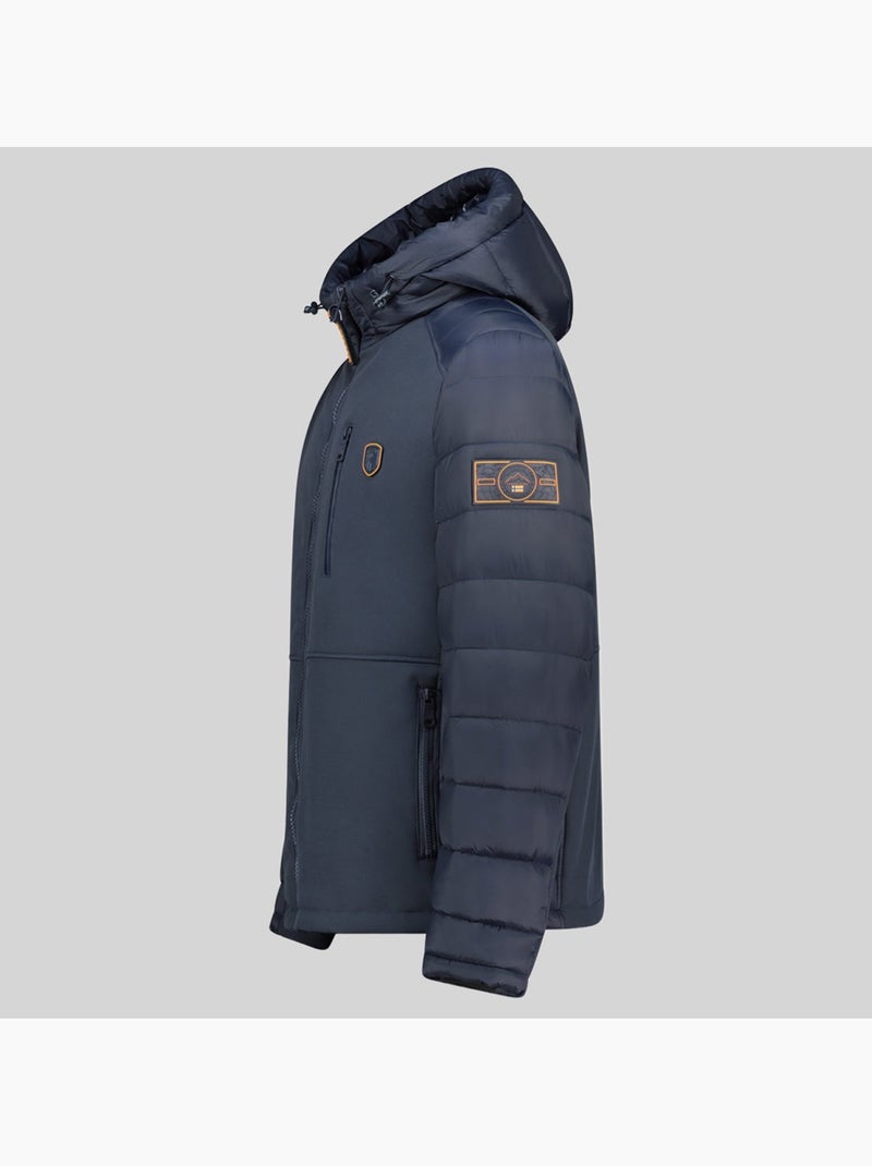 Casaco acolchoado com capuz cortez – geographical norway Azul-marinho - Kiabi