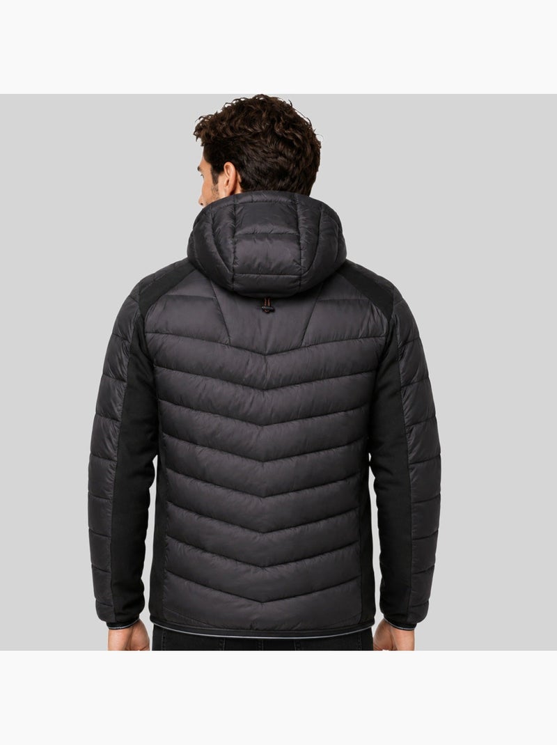 Casaco acolchoado com capuz derylo – geographical norway Preto - Kiabi