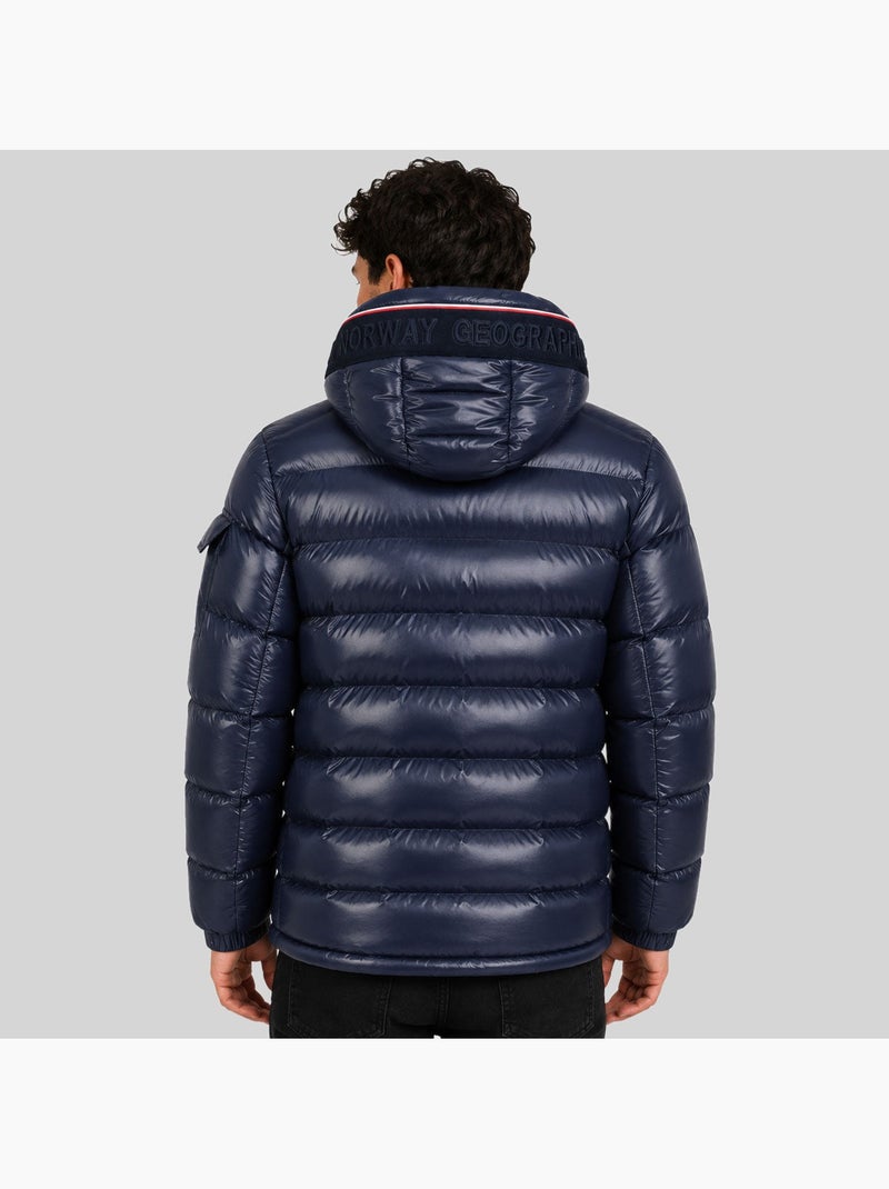 Casaco acolchoado com capuz dynamite – geographical norway Azul-marinho - Kiabi