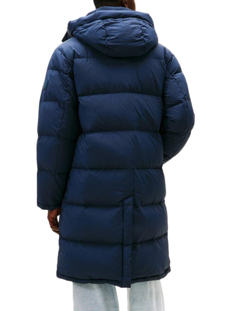 Casaco Acolchoado com Capuz Tommy Hilfiger para Homem Azul-marinho - Kiabi