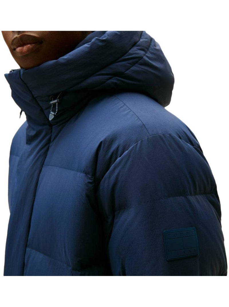 Casaco Acolchoado com Capuz Tommy Hilfiger para Homem Azul-marinho - Kiabi