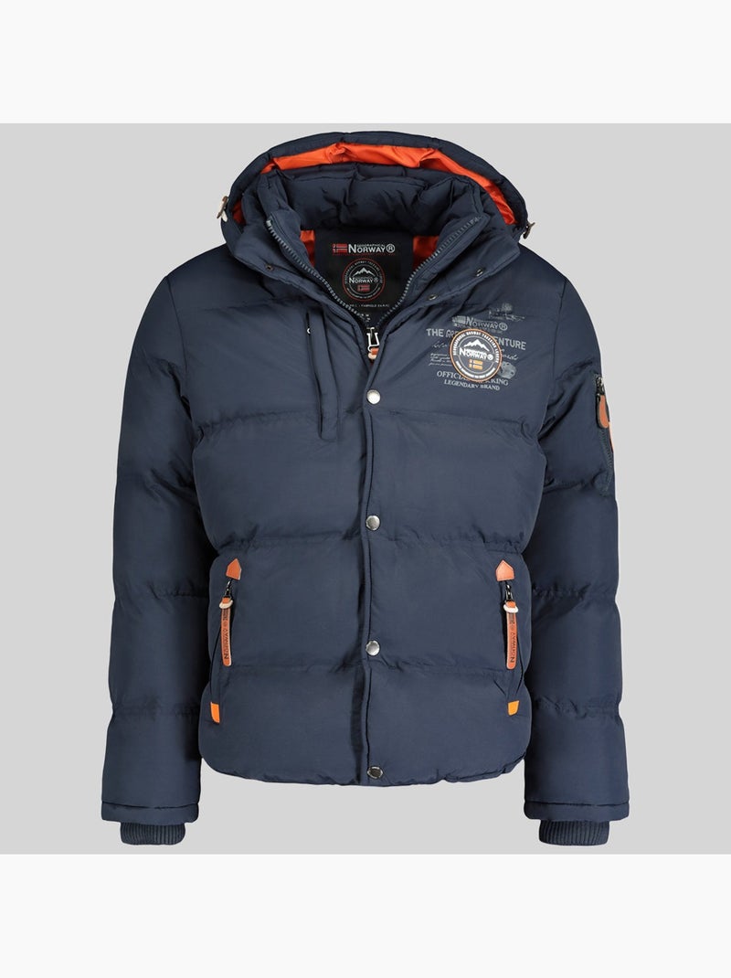 Casaco acolchoado com capuz verveine – geographical norway Azul-marinho - Kiabi
