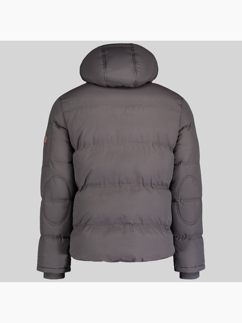Casaco acolchoado com capuz verveine – geographical norway Cinza escuro - Kiabi