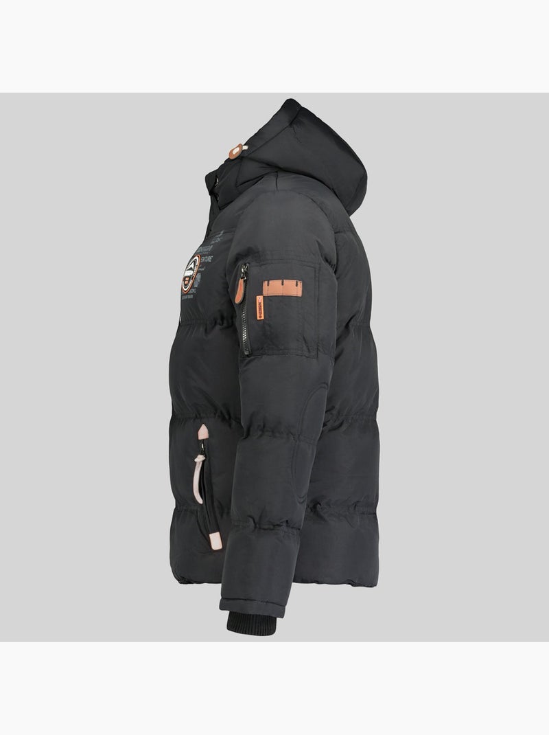 Casaco acolchoado com capuz verveine – geographical norway Preto - Kiabi