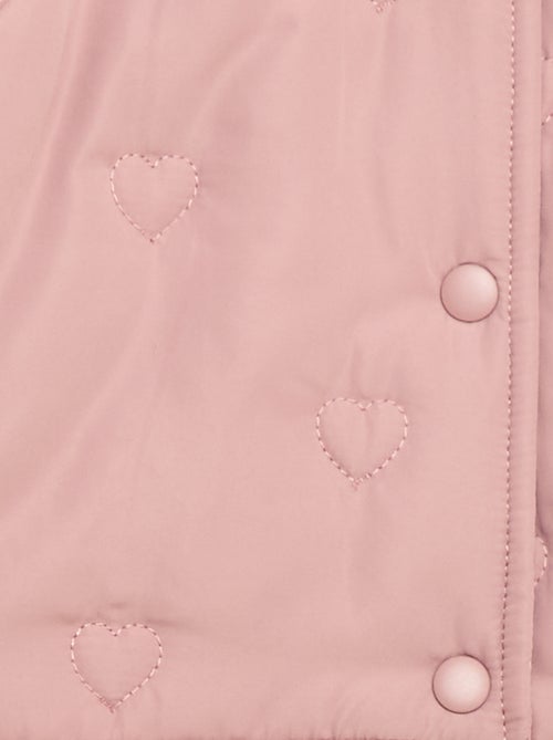 Casaco acolchoado com corações - Kiabi