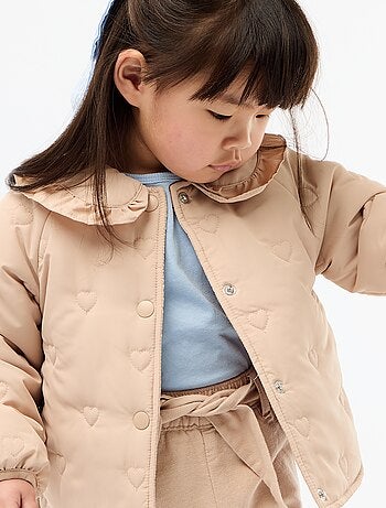 Casaco acolchoado com corações