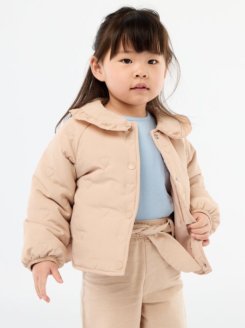 Casaco acolchoado com corações - Kiabi