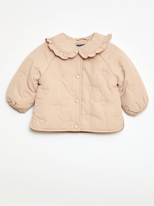 Casaco acolchoado com corações - Kiabi