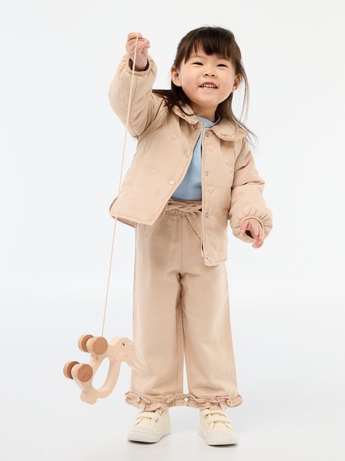 Casaco acolchoado com corações - Kiabi