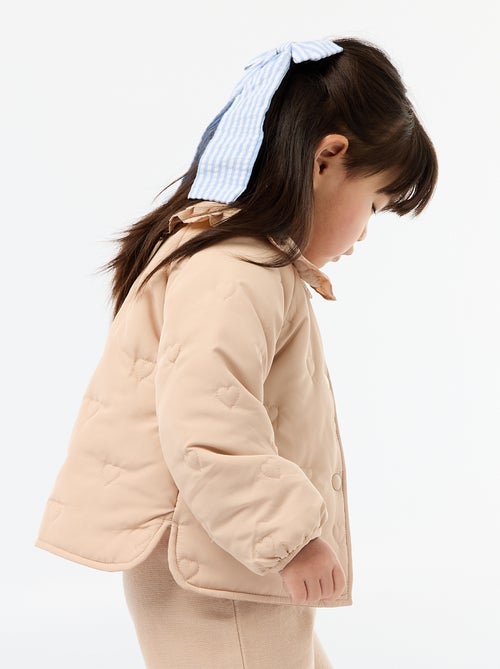 Casaco acolchoado com corações - Kiabi