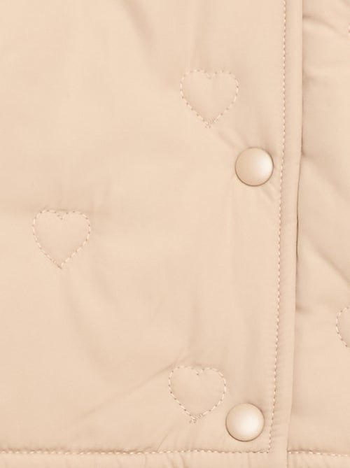 Casaco acolchoado com corações - Kiabi