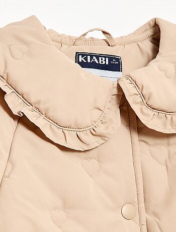 Casaco acolchoado com gola Claudine