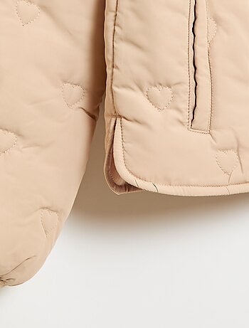 Casaco acolchoado com gola Claudine