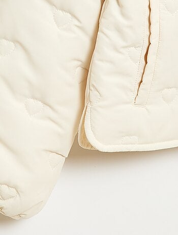 Casaco acolchoado com gola Claudine