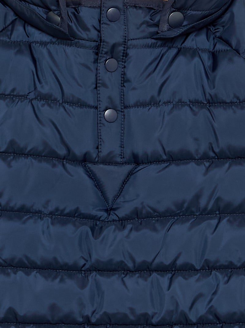 Casaco acolchoado com interior sherpa - coleção fácil de vestir Azul - Kiabi