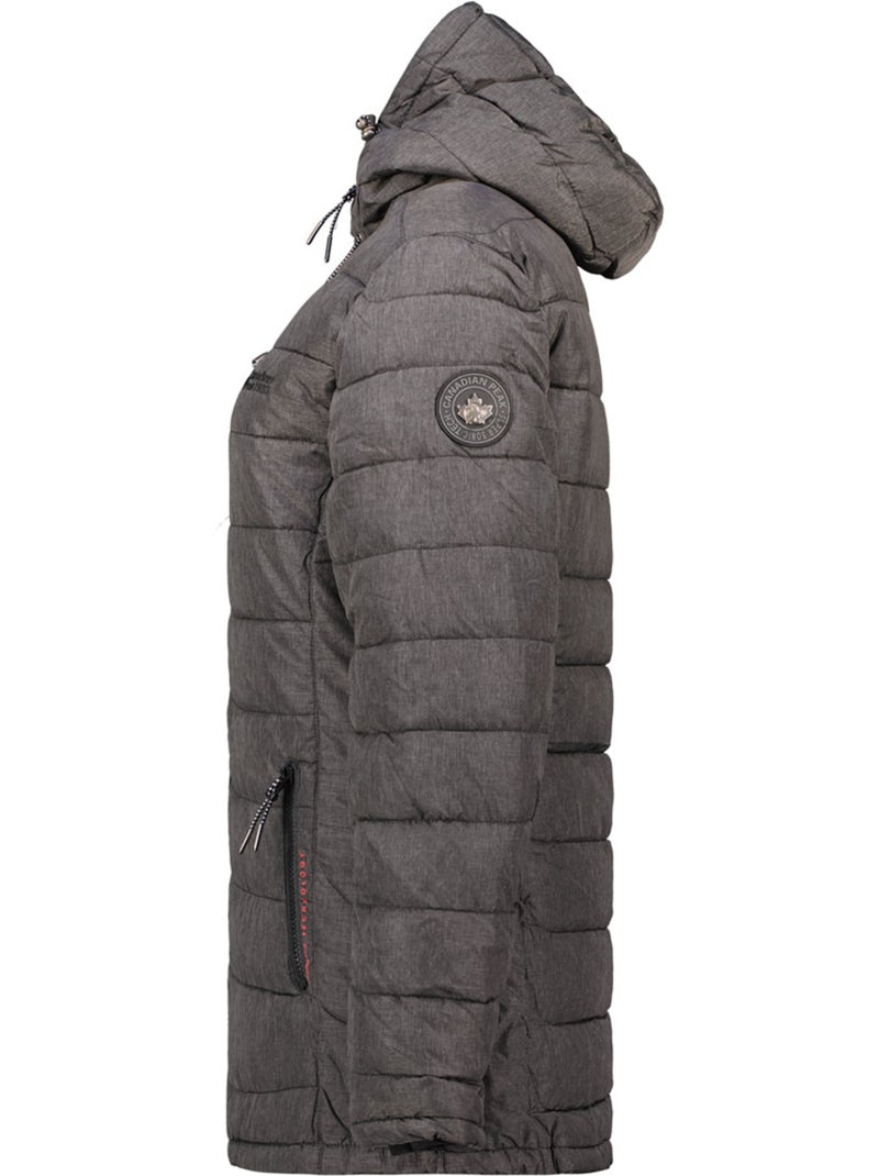 Casaco acolchoado com matelassagem de fantasia e capuz astaneak – canadian peak Cinza escuro - Kiabi