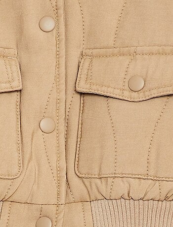 Casaco acolchoado com molas de pressão