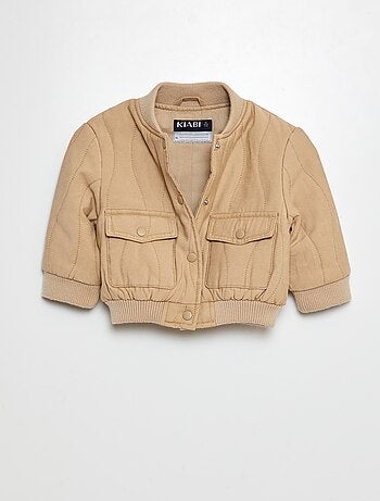 Casaco acolchoado com molas de pressão